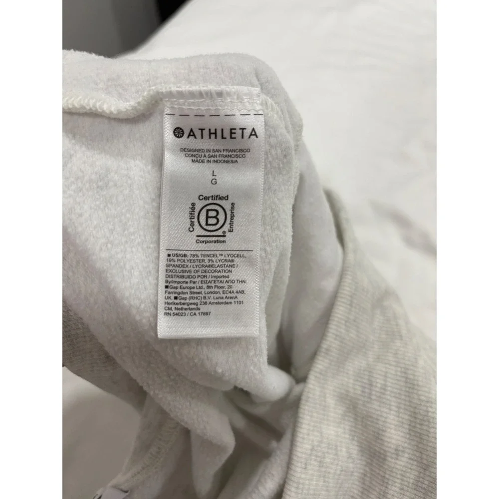 Athleta Coaster Luxe Jogger Light Heather Grey Size Large Soft Stretch Cozy 28" - Picture 7 of 9